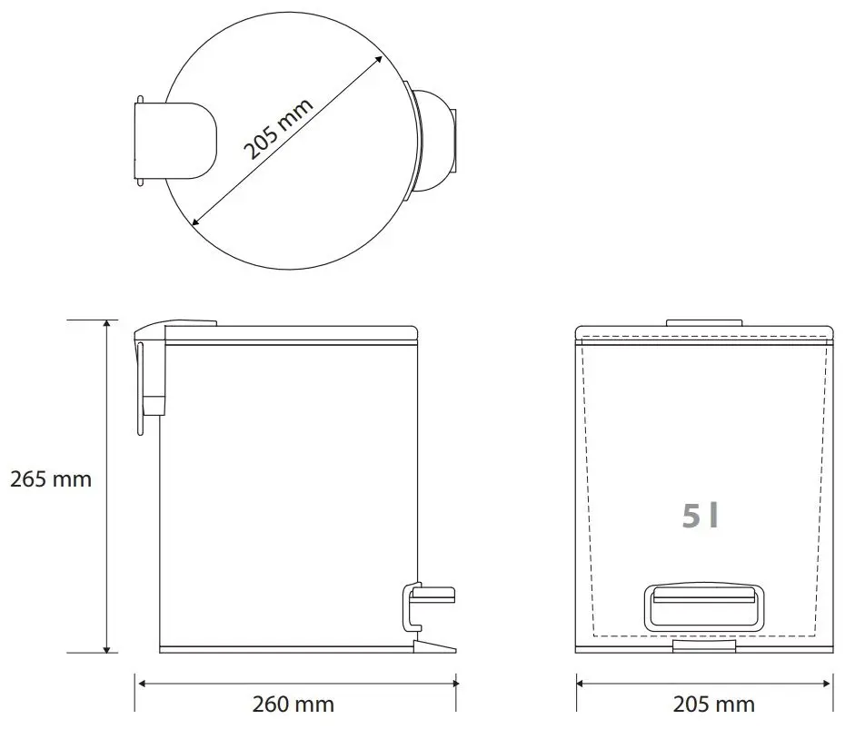 Мусорное ведро Bemeta Brilo 161315010 (Gold)