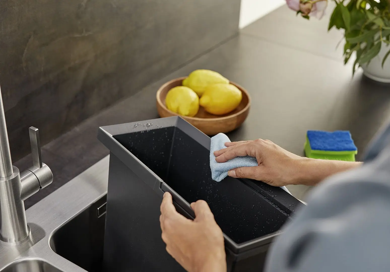 Set sortare deşeuri Blanco Flexon II XL 60/3 521472 45L (Grey)