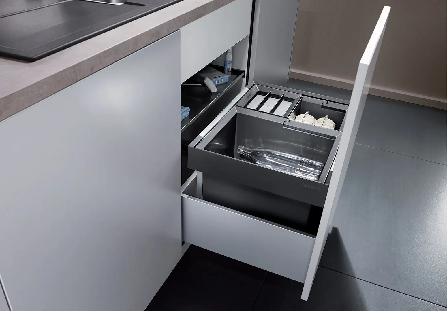 Набор для сортировки мусора Blanco Flexon II XL 60/3 521473 46L (Grey) - 2