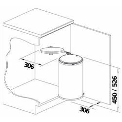 Sistem de sortare a deseurilor Blanco Singolo XL (Inox/Black) Thumb