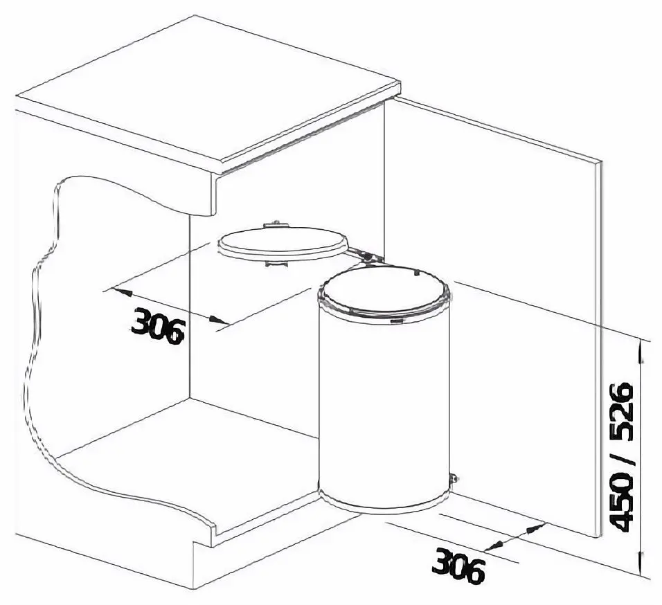 Sistem de sortare a deseurilor Blanco Singolo XL (Inox/Black) - 5