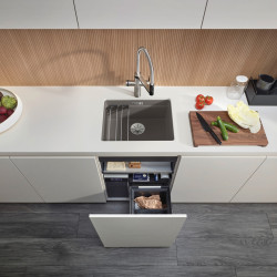 Cos de gunoi incorporabil Blanco Select II 40/1 Combi (Black) Thumb