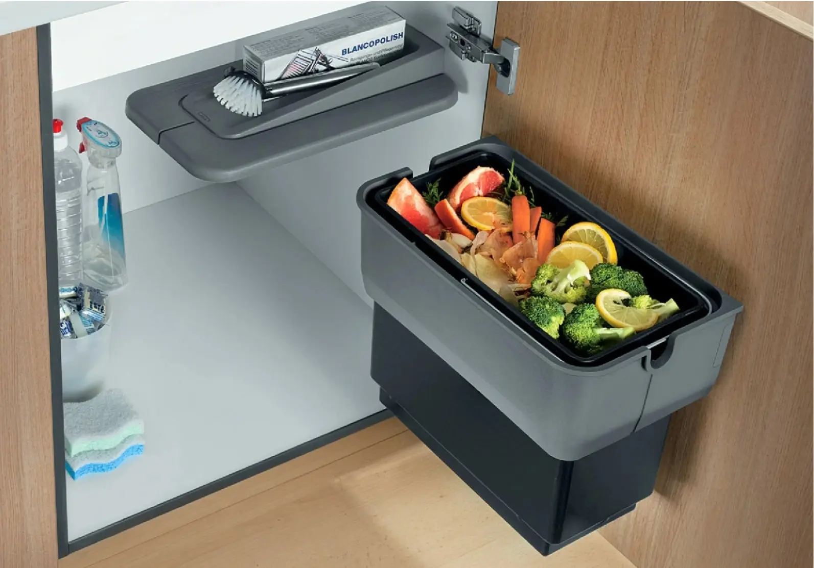 Cos de gunoi incorporabil Blanco Singolo 512880 (Grey) - 2