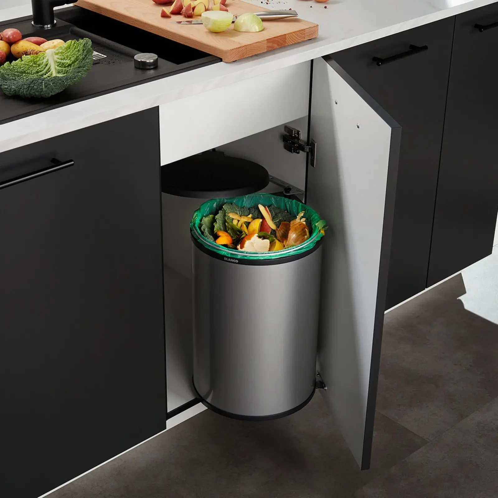 Cos de gunoi incorporabil Blanco Singolo XL 527971 (Silver) - 2