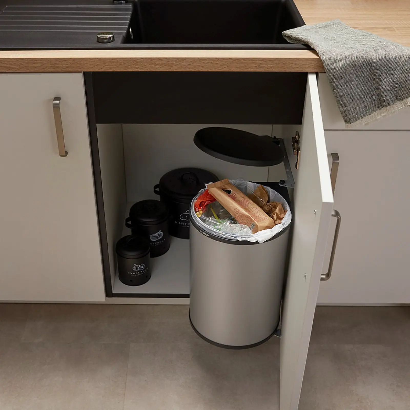 Cos de gunoi incorporabil Blanco Singolo XL 527971 (Silver) - 4