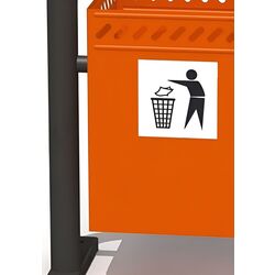 Urna stradala pentru gunoi Copfer PTP 052-01 (Black/Orange) Thumb