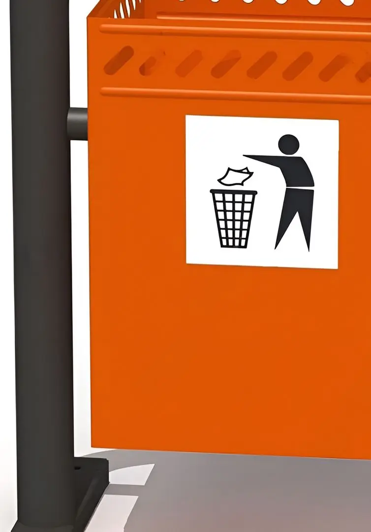 Urna stradala pentru gunoi Copfer PTP 052-01 (Black/Orange)