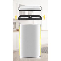 Автоматическое мусорное ведро Costway GY10010SL 50L (Silver) Thumb