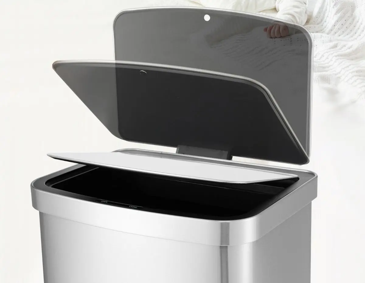 Автоматическое мусорное ведро Costway GY10010SL 50L (Silver) - 3