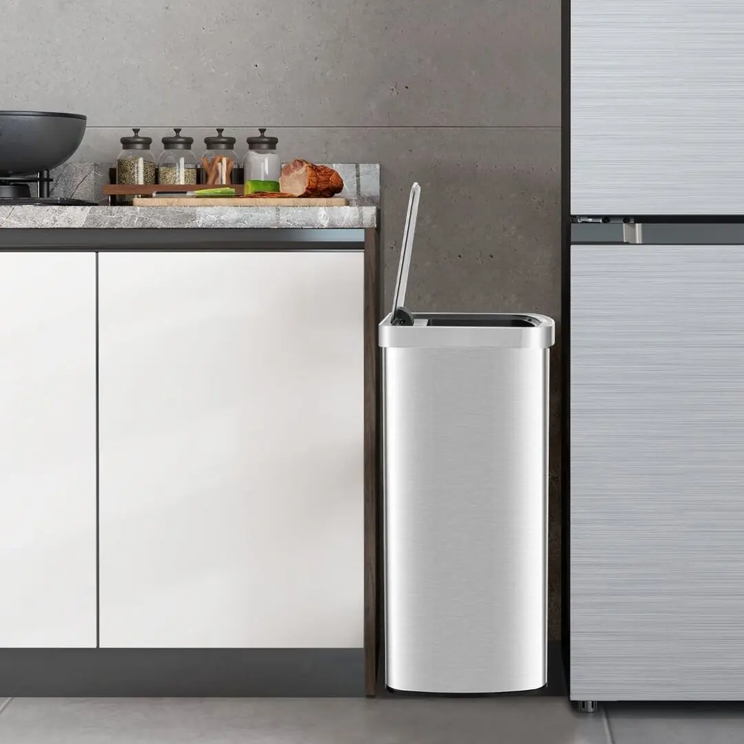 Автоматическое мусорное ведро Costway GY10010SL 50L (Silver) - 6