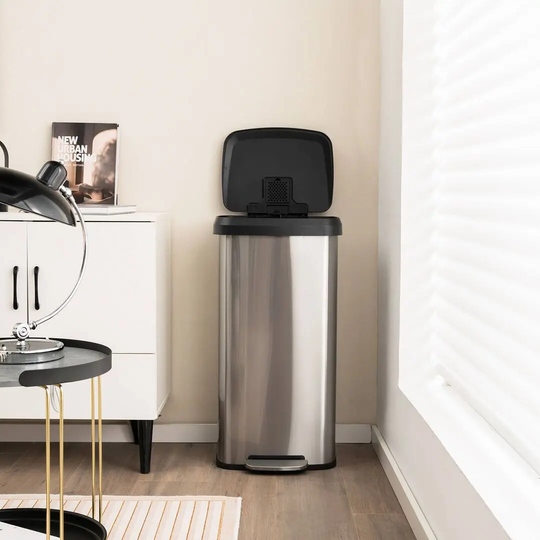 Мусорное ведро Costway GY10007SL (Silver) - 4