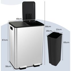 Cos de gunoi Costway GY10008SL (Silver) Thumb