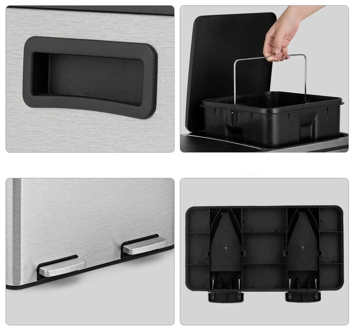 Cos de gunoi Costway HW61442 (Silver) - 4