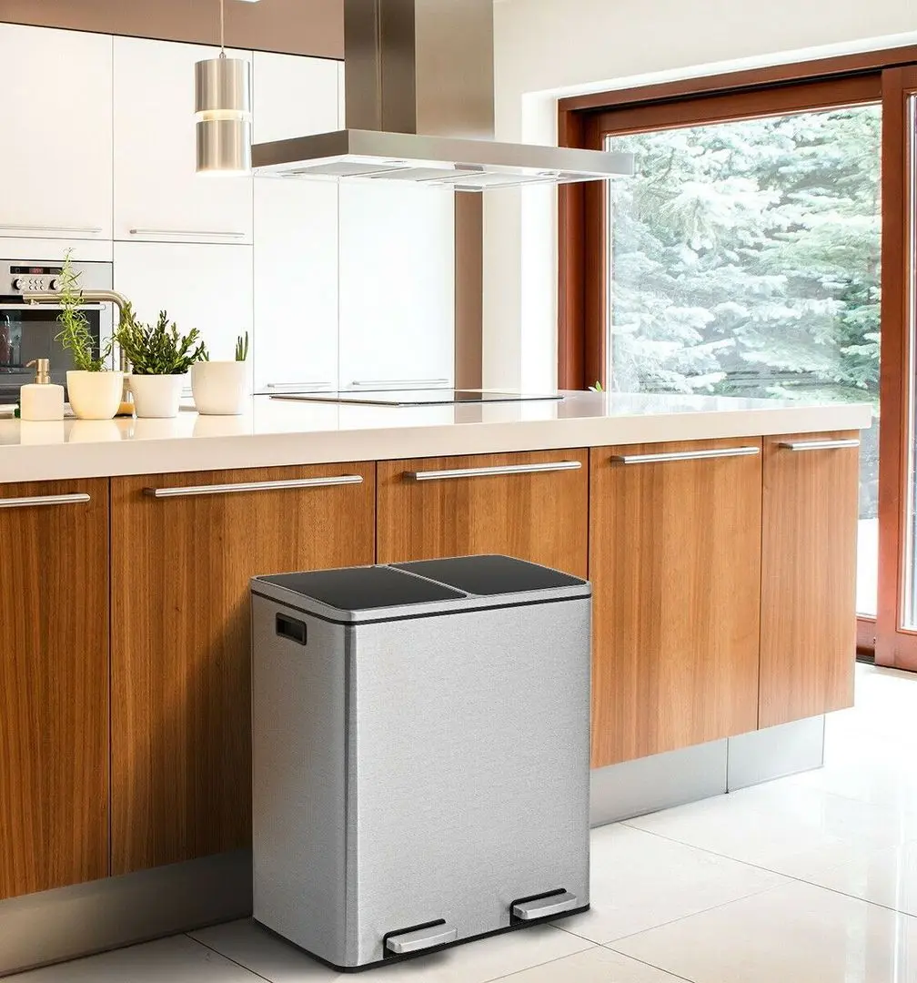 Cos de gunoi Costway HW61442 (Silver) - 6