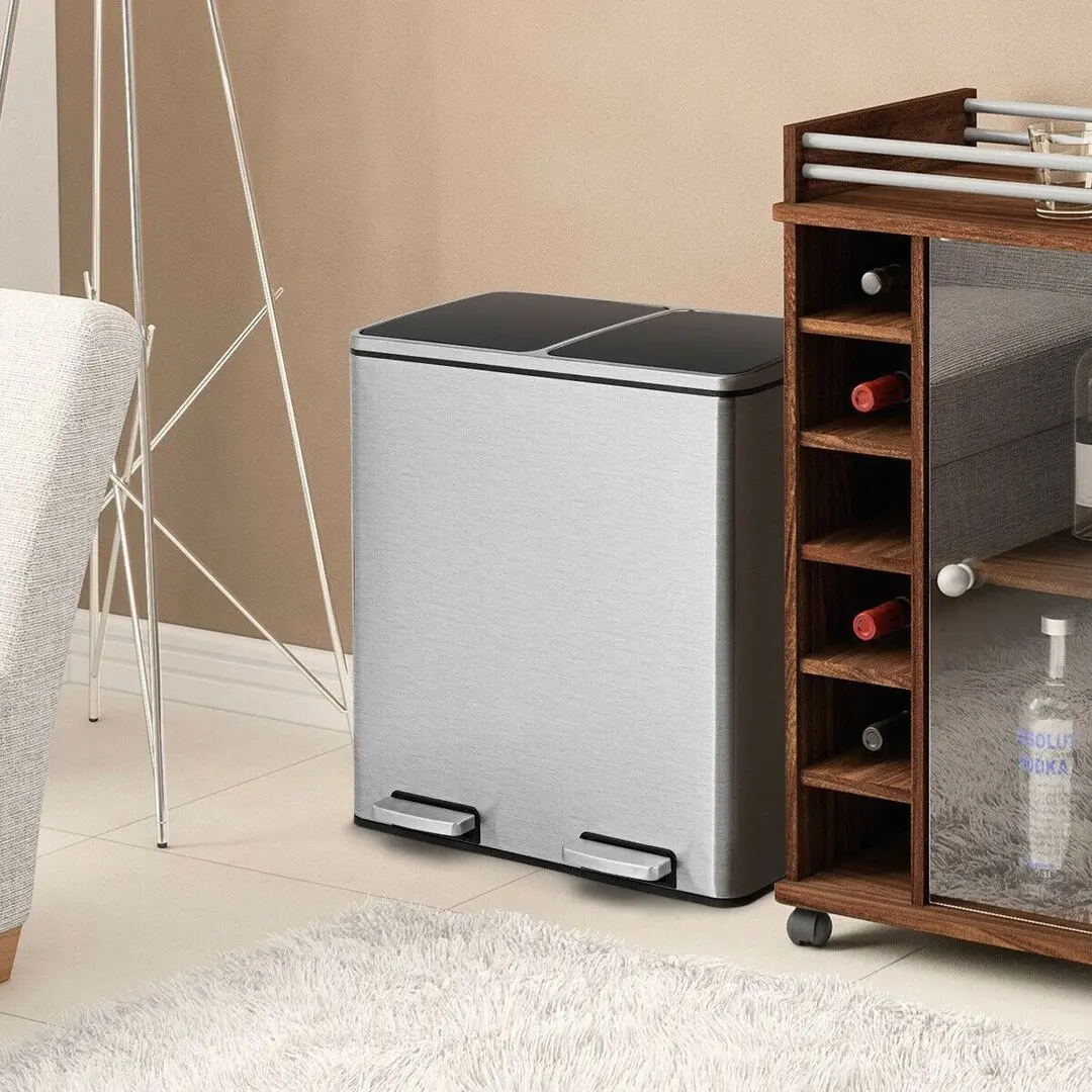 Cos de gunoi Costway HW61442 (Silver) - 7