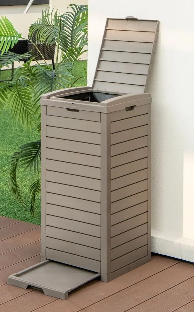 Уличный контейнер для мусора Costway GT4086CF (Brown) - 3