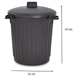 Tomberon de gunoi Eda Eco 80L (Black) Thumb