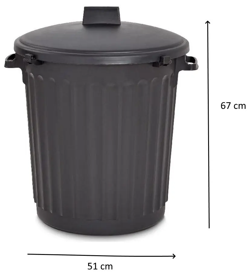 Tomberon de gunoi Eda Eco 80L (Black) - 3