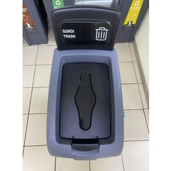 Tomberon de gunoi pentru gunoi nesortat Fantom 80L (Grey/Blue) Thumb