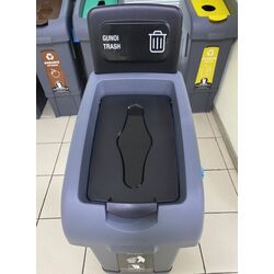 Tomberon de gunoi pentru gunoi nesortat Fantom 80L (Grey/Blue) Thumb