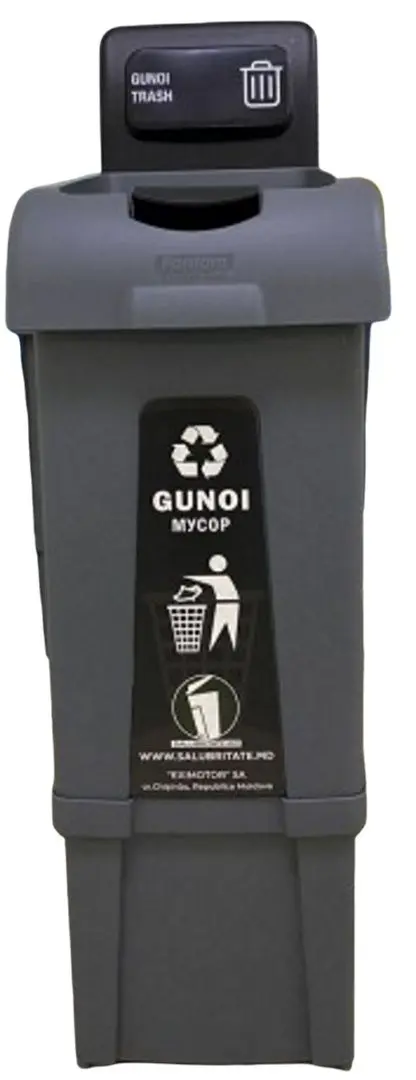 Tomberon de gunoi pentru gunoi nesortat Fantom 80L (Grey/Blue)