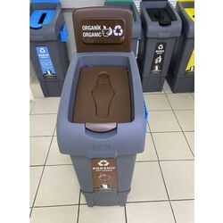 Мусорный контейнер для органических отходов Fantom 80L (Grey/Brown) Thumb