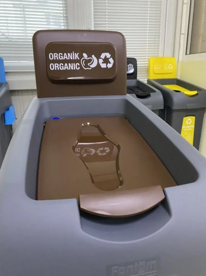 Мусорный контейнер для органических отходов Fantom 80L (Grey/Brown)