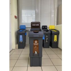 Мусорный контейнер для органических отходов Fantom 80L (Grey/Brown) Thumb