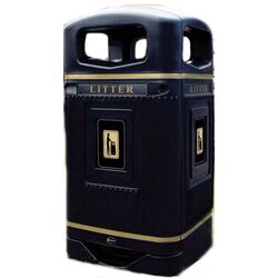 Уличный контейнер для мусора Glasdon Jubilee 110L (Black)