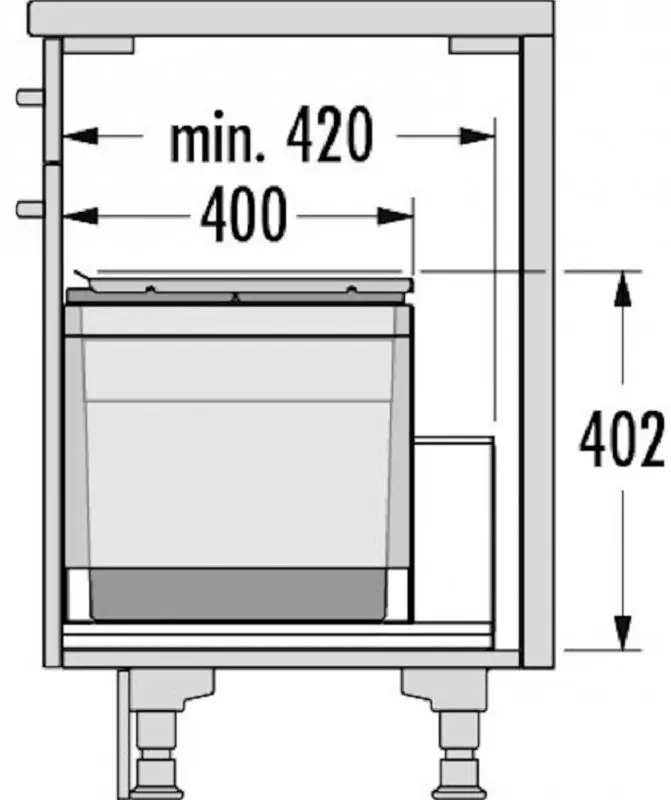 Мусорное ведро Hailo AS Triple XL 2x28L (Dark Gray) - 3