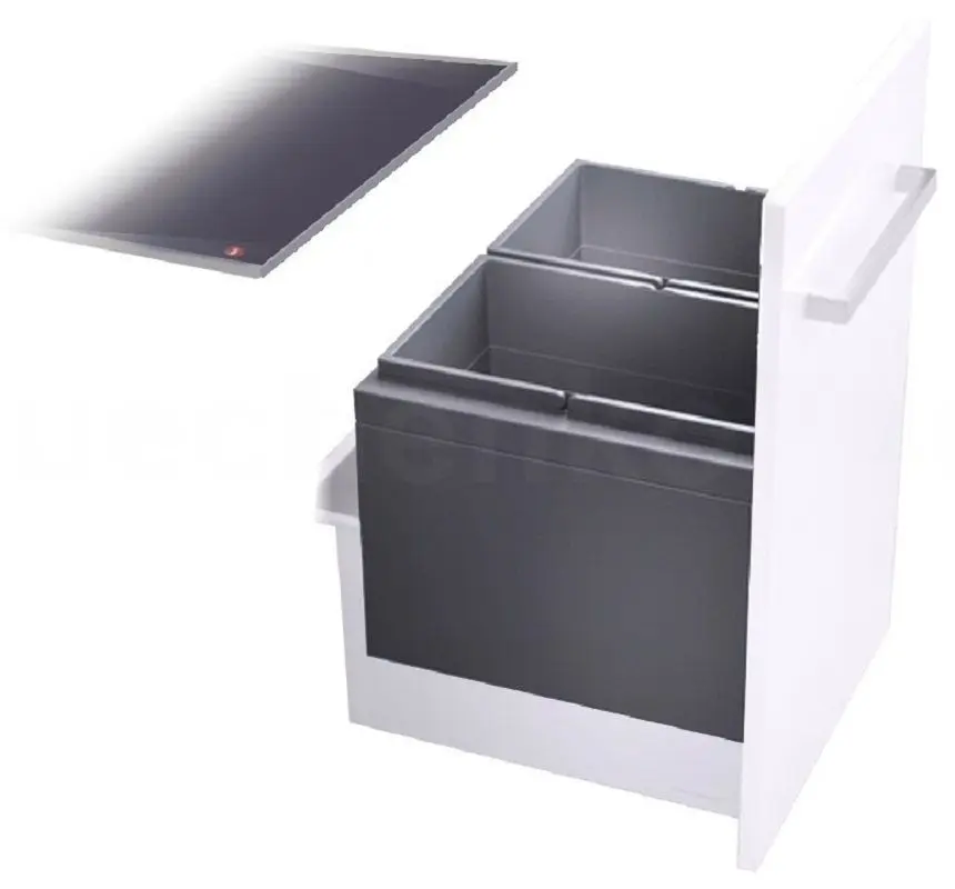 Мусорное ведро Hailo AS Triple XL 2x28L (Dark Gray)