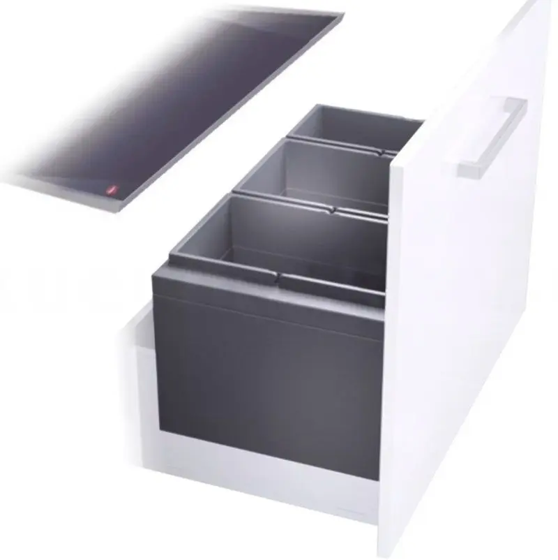 Мусорное ведро Hailo AS Triple XL 800 28/28/18 (Dark Gray)