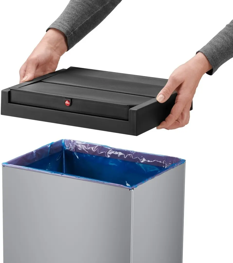 Cos de gunoi Hailo BigBox Swing L 35L (Silver)