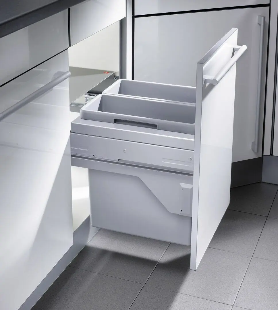 Мусорное ведро Hailo Euro-Cargo-S 2x19L (Gray)