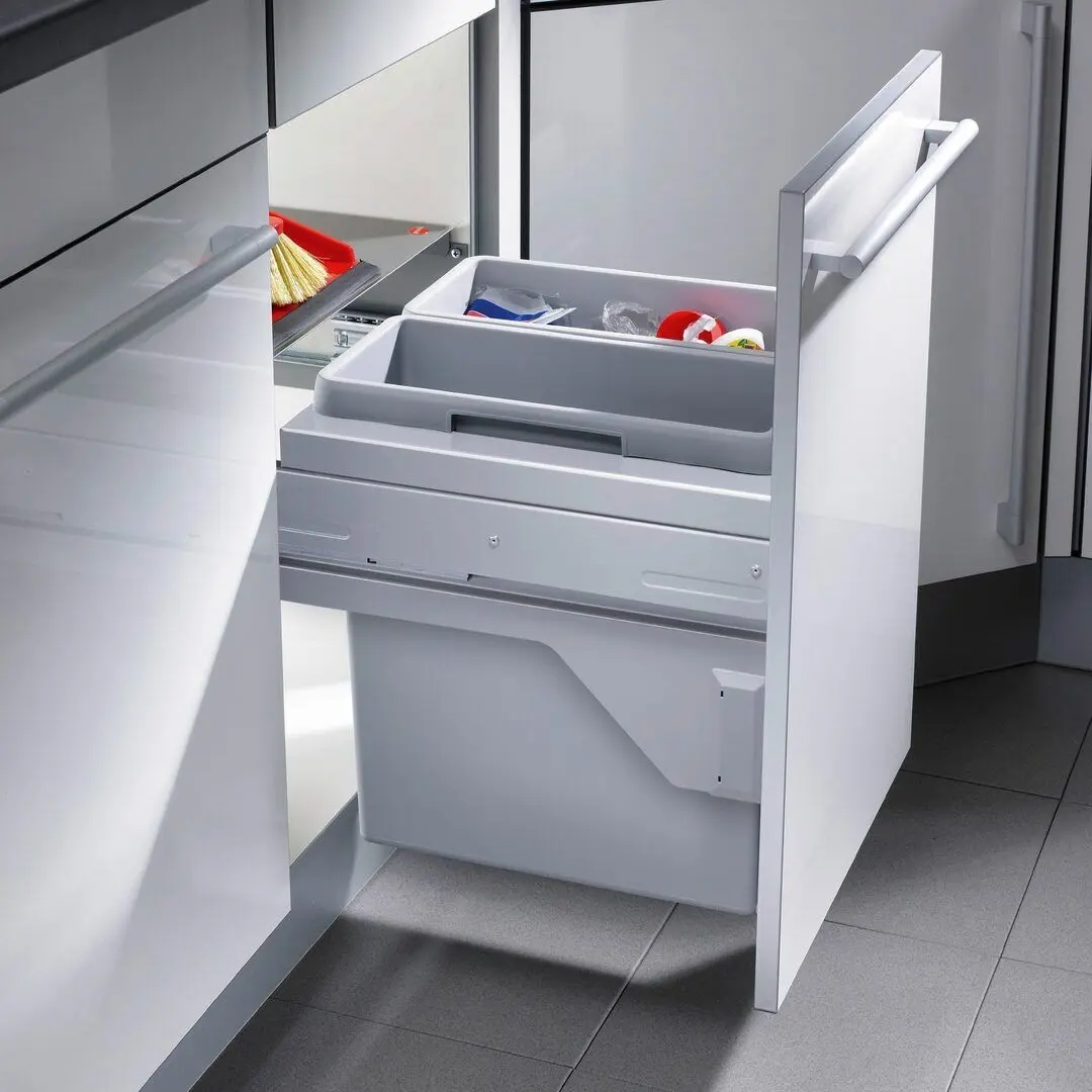 Мусорное ведро Hailo Euro-Cargo-S 2x19L (Gray)