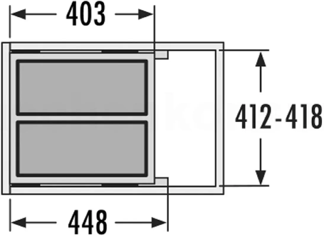 Мусорное ведро Hailo Euro-Cargo-S 2x19L (Gray)