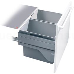 Мусорное ведро Hailo Euro-Cargo-S 2x30L (Gray)