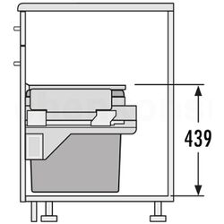 Cos de gunoi Hailo Euro-Cargo-S 2x30L (Gray) Thumb