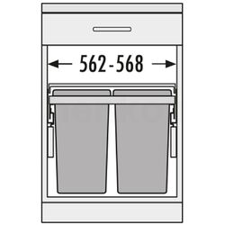 Cos de gunoi Hailo Euro-Cargo-S 2x30L (Gray) Thumb