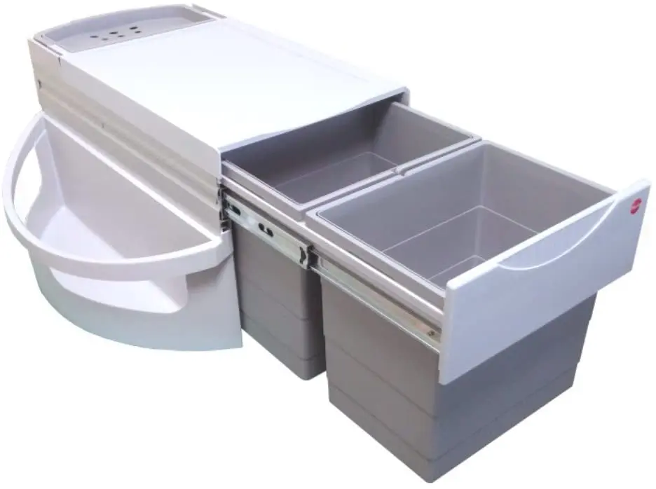 Мусорное ведро Hailo Rondo 2x18L (Gray)