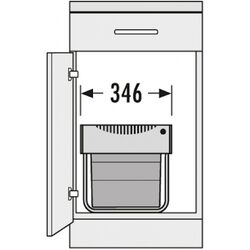 Cos de gunoi Hailo Tandem 2x18L (Gray) Thumb