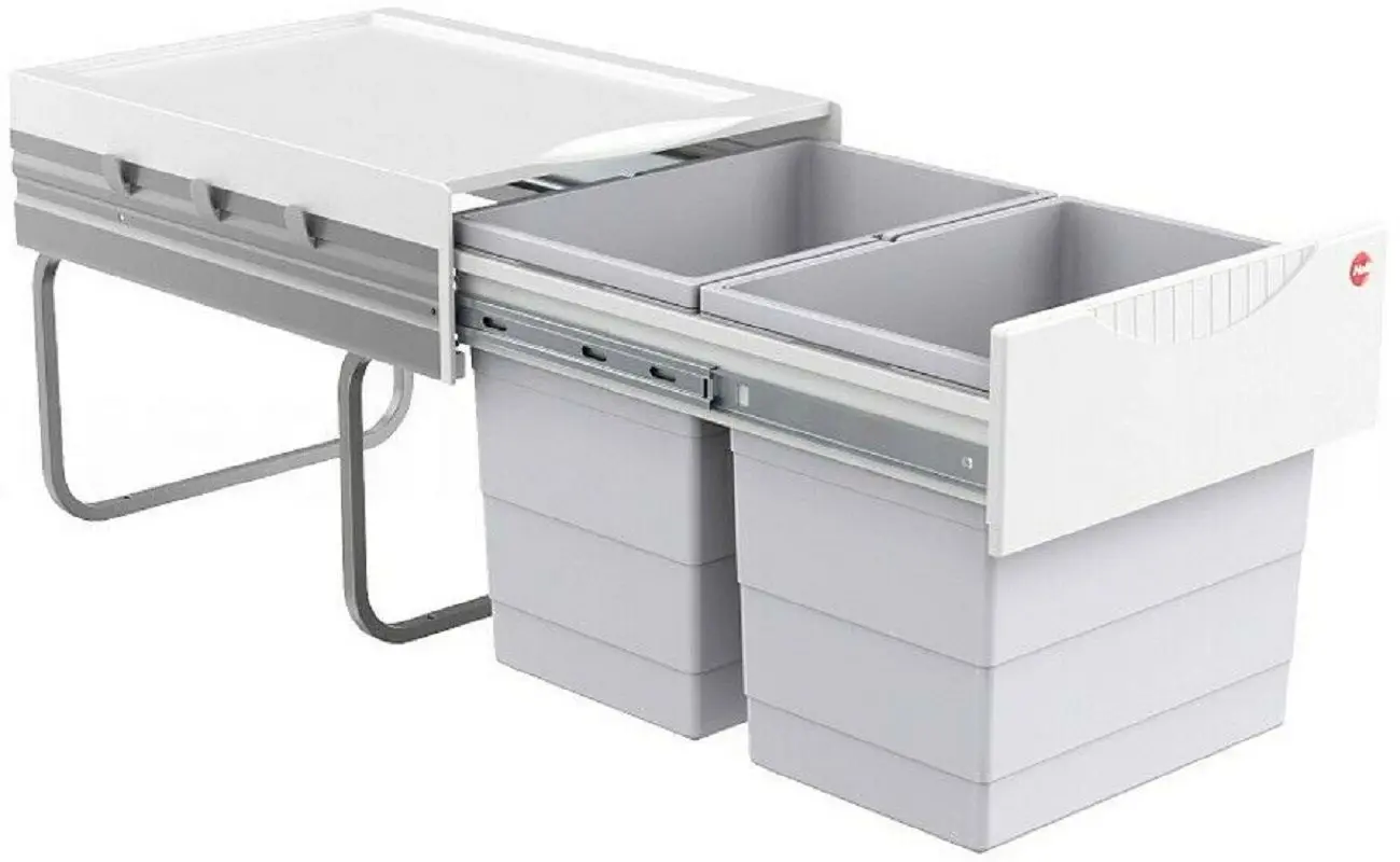 Cos de gunoi Hailo Tandem 2x18L (Gray)