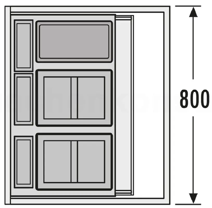 Cos de gunoi Hailo XXL 18L/18L/12L (Gray) - 5