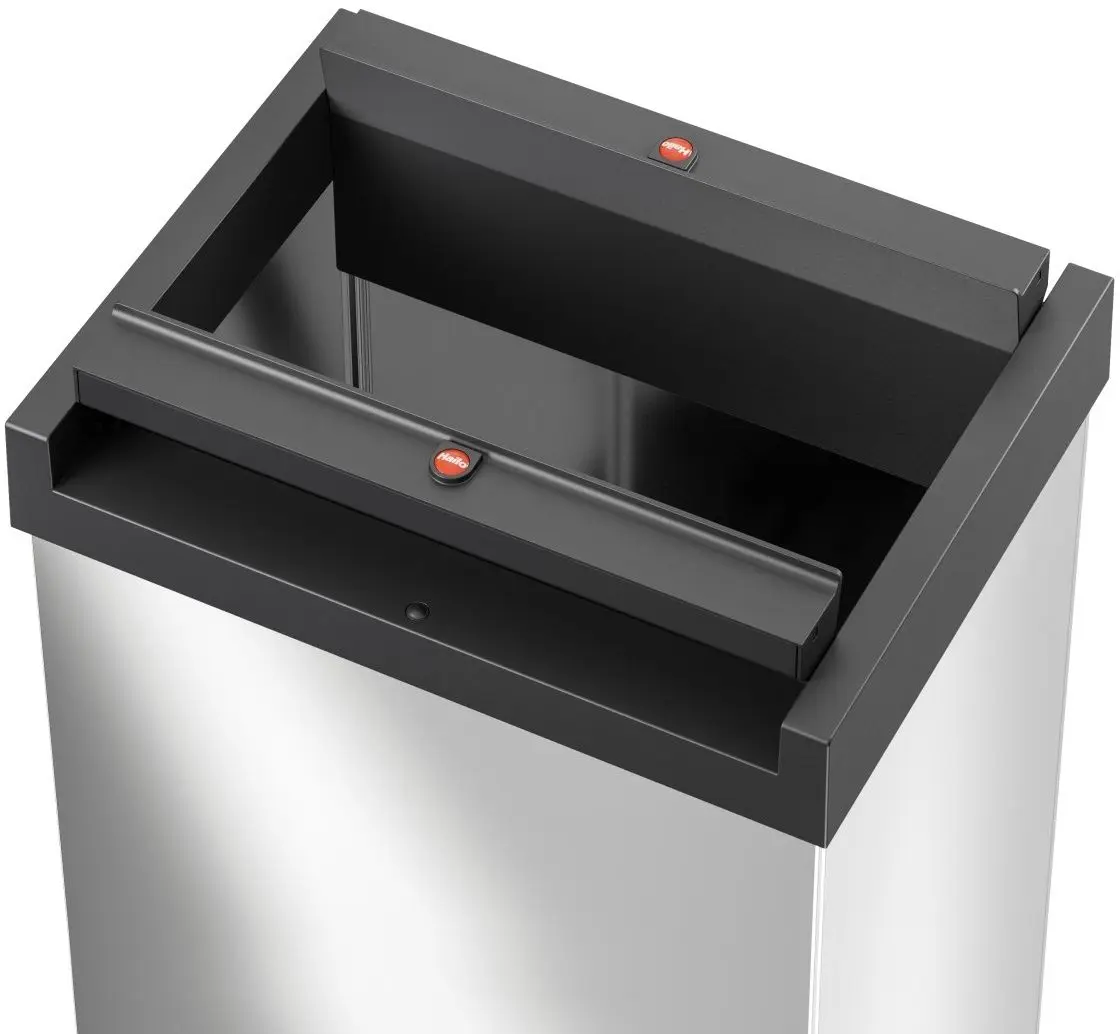 Container pentru gunoi Hailo Big-Box Swing XL 35L (Black/Inox)