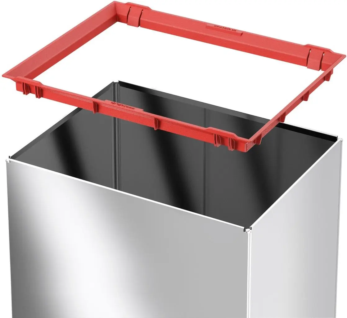 Container pentru gunoi Hailo Big-Box Swing XL 35L (Black/Inox)