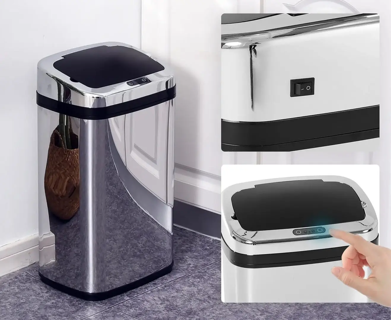 Мусорное ведро Homcom 03-0024 30L (Silver)