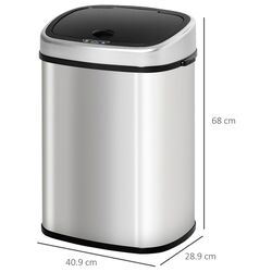 Мусорное ведро Homcom 851-011 58L (Silver) Thumb