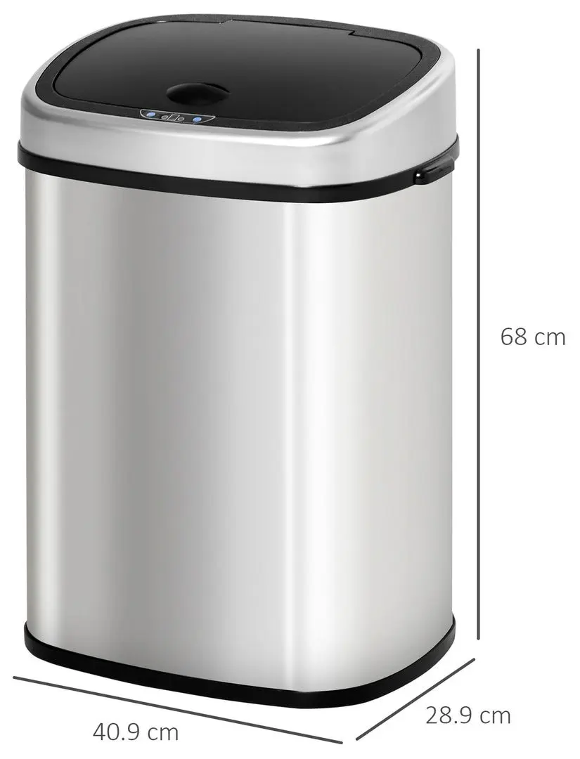 Мусорное ведро Homcom 851-011 58L (Silver)