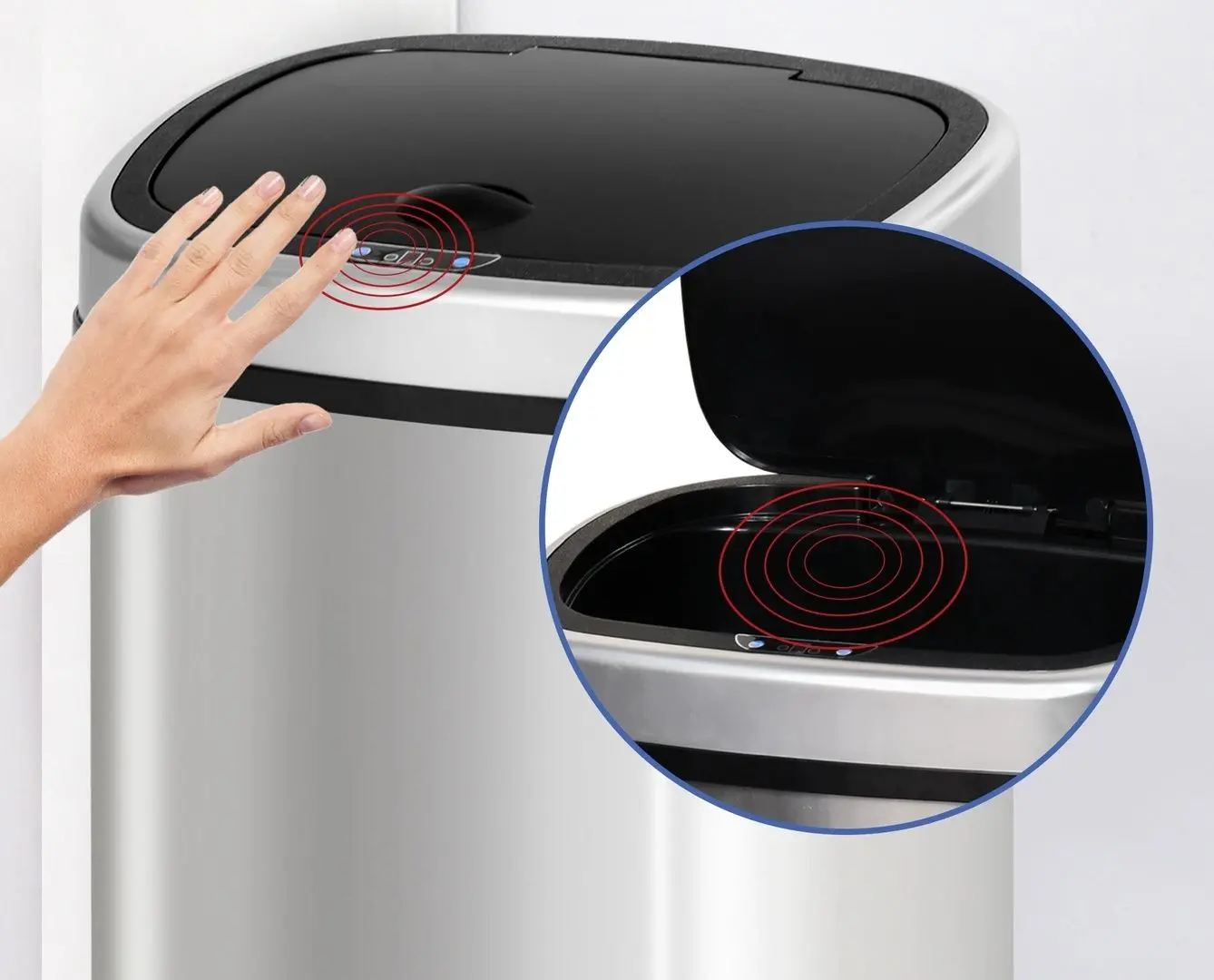 Мусорное ведро Homcom 851-011 58L (Silver)