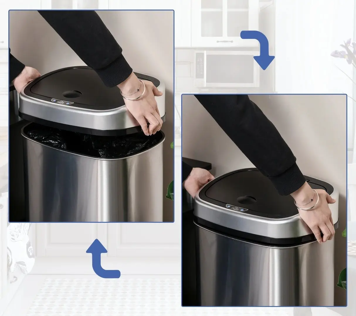 Мусорное ведро Homcom 851-011 58L (Silver)